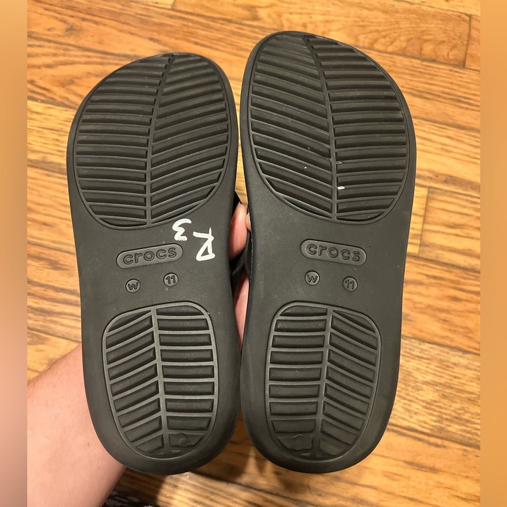 Crocs Black Getaway Platform Flip Flops Women’s Size 11 - Picture 5 of 5